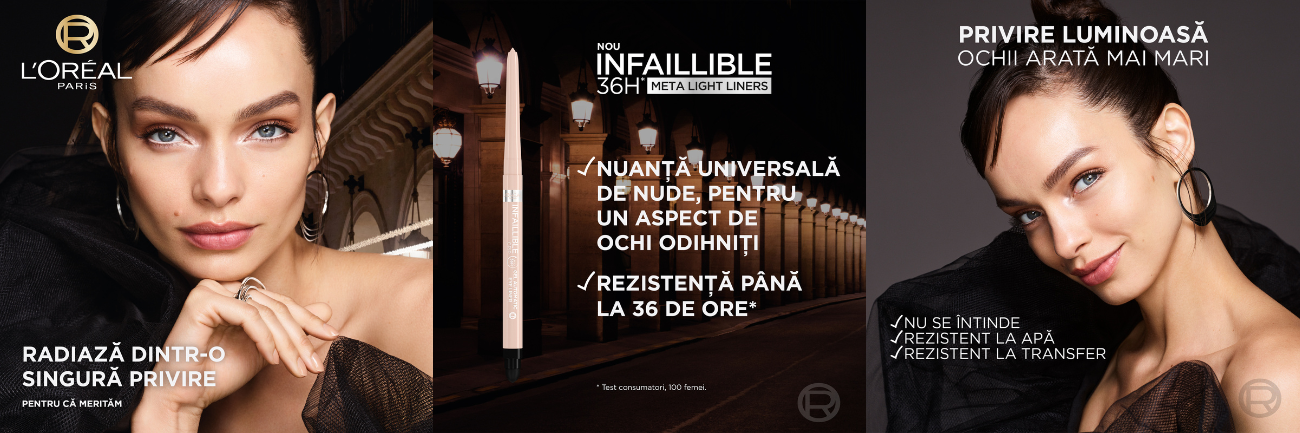 Creion mecanic de ochi Infaillible Meta Light, Naked, Loreal Paris